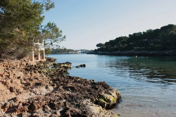 Ada Manzarası Sahil Güzel Sahil Kıyısı Balear Adaları Mallorca Spanya — Stok fotoğraf