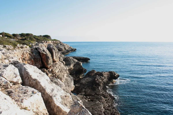 Ada Manzarası Sahil Güzel Sahil Kıyısı Balear Adaları Mallorca Spanya — Stok fotoğraf