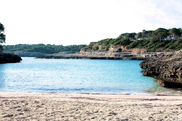 Krajobraz Wyspy Plaża Piękne Wybrzeże Zatoki Baleary Majorka Hiszpania Morze — Zdjęcie stockowe