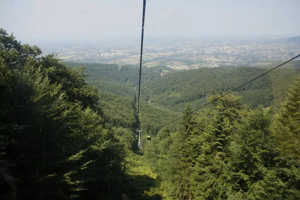 Bielsko-Biala, Polonya, 07-15-2010. Szyndzielnia Dağı, Beskidy Dağları, Bielsko-Biala, Polonya