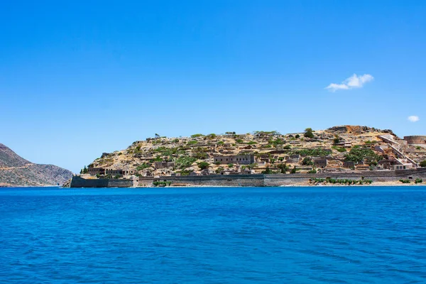 Ancienne Forteresse Abandonnée Ancienne Léproserie Île Spinalonga Crète Grèce Bâtiments — Photo