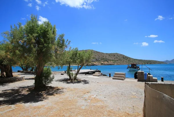 Abandoned Old Fortress Former Leper Colony Island Spinalonga Crete Greece — Stock Photo, Image