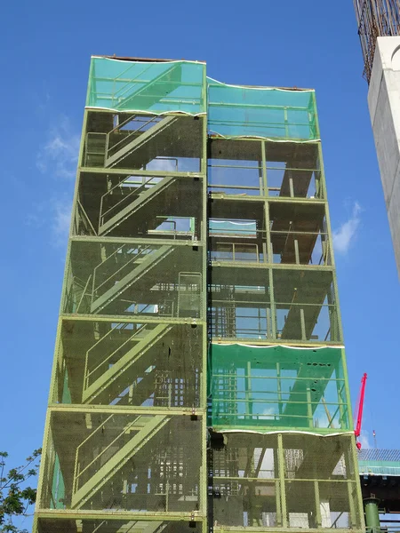 Shah Alam Malaysia Agosto 2020 Escadaria Temporária Andaimes São Usados — Fotografia de Stock