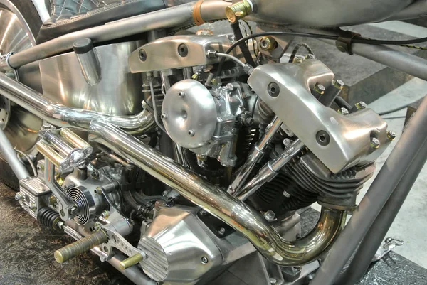 Serdang マレーシア 2017年7月29日 チョッパー型オートバイエンジン 異なる馬力を搭載したVツインエンジンのその他の設計 — ストック写真