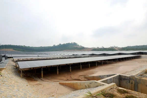 Johor Malásia Março 2016 Painel Solar Fazenda Solar Usado Para — Fotografia de Stock