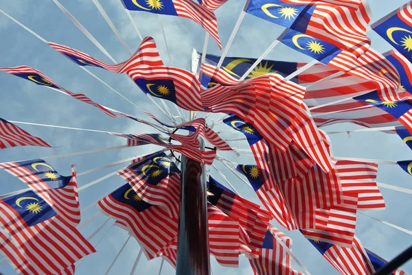 Selangor Malaysia August 2017 Selective Focused Small Size Malaysia Flag — 图库照片