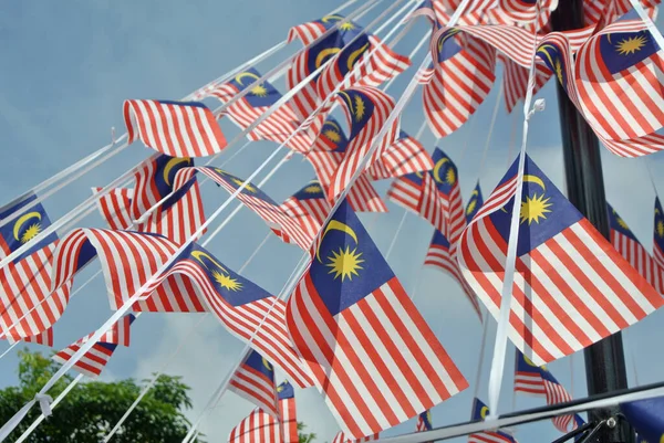 Selangor Malaysia August 2017 Selective Focused Small Size Malaysia Flag — Stock Photo, Image