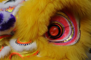 SEREMBAN, MALAYSIA - 2 Şubat 2017: Çin Yeni Yıl Festivali sırasında Seremban, Malezya 'da aslan dansı gösterisi. Geçmişten beri Çin 'in geleneksel ve kültürel dansıydı.. 