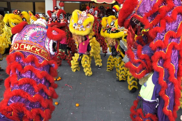 Seremban Malaisie Février 2017 Spectacle Danse Lion Lors Festival Nouvel — Photo