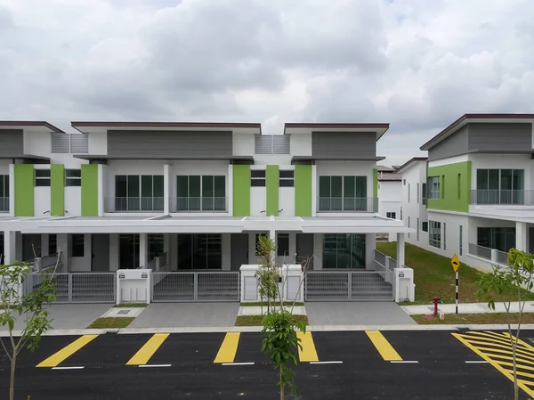 Seremban Malaysia Julho 2017 Fachada Casa Terraço Luxo História Dupla — Fotografia de Stock