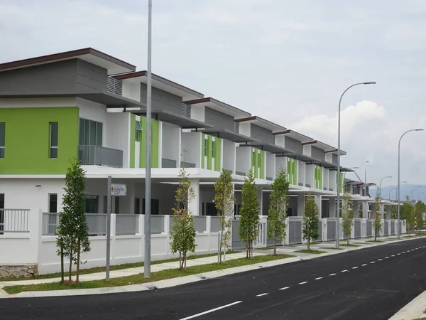 Seremban Malaysia July 2017 Double Story Luxury Terrace House Facade — Stock Photo, Image