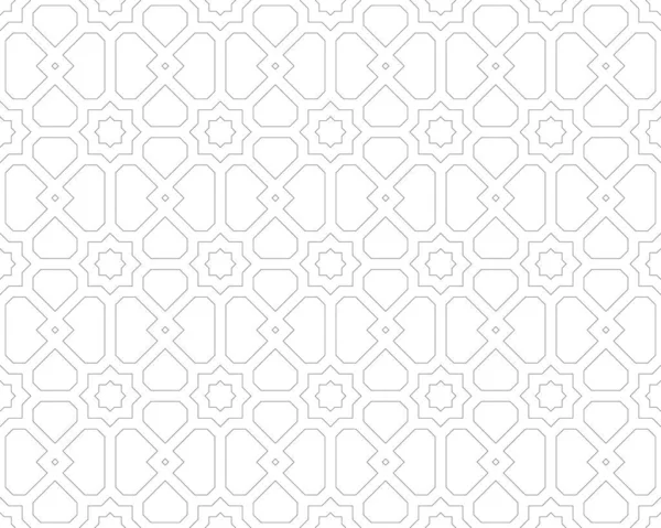 Black and white 2D CAD drawing of Islamic geometric pattern. Islamic patterns use elements of geometry that are repeated in their designs. — Stock Image Black White Cad Drawing Islamic Geometric Pattern Islamic Patterns Use Stock Picture