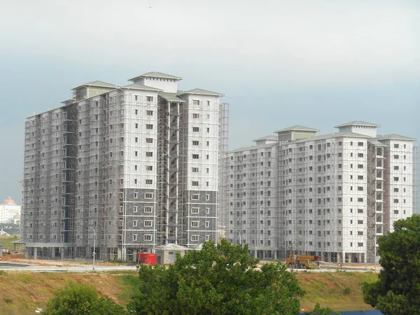 Sendayan Malaysia September 2017 High Rise Residential Apartment Blocks Construction — 图库照片