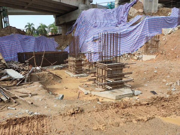 Kuala Lumpur Malaysia September 2020 Building Pile Cap Construction Site — Stock Photo, Image