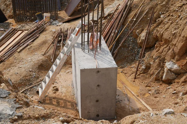 Kuala Lumpur Malaysia September 2020 Building Pile Cap Construction Site — Stok fotoğraf