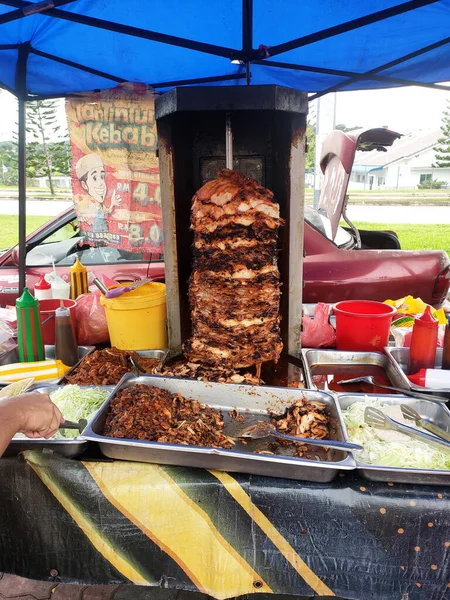 Ampang Malaysia December 2020 Kebab Shawarma Sold Hawkers Small Roadside — Stock Photo, Image