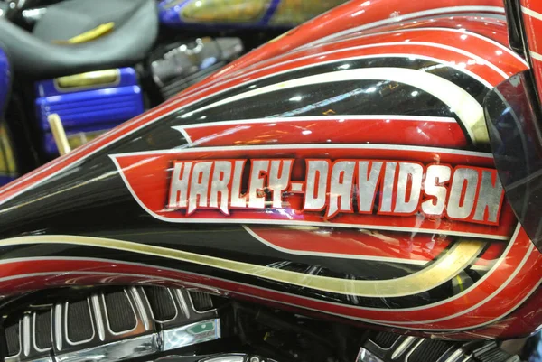 Serdang Malaysia July 2017 Forskellige Design Harley Davidson Motorcykel Logoer - Stock-foto