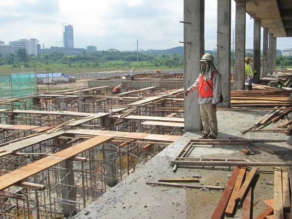 Seremban Malaysia Ağustos 2017 Nşaat Alanındaki Betonun Güçlendirilmesinde Kullanılan Çelik — Stok fotoğraf