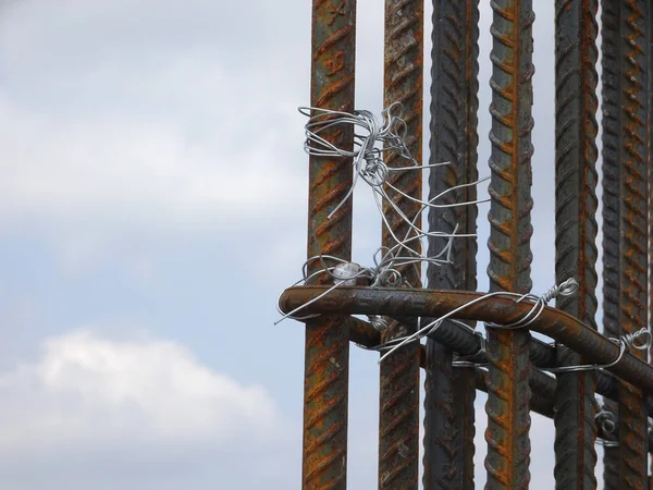 Seremban Malaysia August 2017 Steel Reinforcement Bar Used Reinforced Concrete — Stock Photo, Image