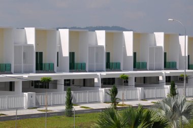 SEREMBAN, MALAYSIA - 08 Temmuz 2017: Malezya 'da çift katlı lüks teras 