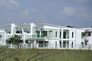 SEREMBAN, MALAYSIA - 08 Temmuz 2017: Malezya 'da çift katlı lüks teras 