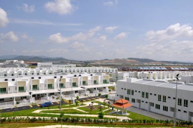 SEREMBAN, MALAYSIA - 08 Temmuz 2017: Malezya 'da çift katlı lüks teras 