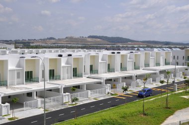 SEREMBAN, MALAYSIA - 08 Temmuz 2017: Malezya 'da çift katlı lüks teras 