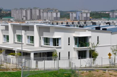 SEREMBAN, MALAYSIA - 08 Temmuz 2017: Malezya 'da çift katlı lüks teras 