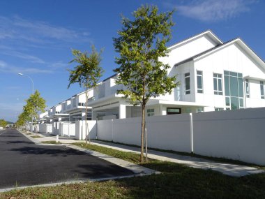 SEREMBAN, MALAYSIA - 08 Temmuz 2017: Malezya 'da çift katlı lüks teras 
