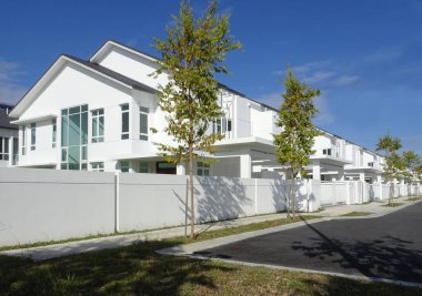 SEREMBAN, MALAYSIA - 08 Temmuz 2017: Malezya 'da çift katlı lüks teras 