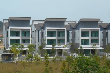 SEREMBAN, MALAYSIA - 08 Temmuz 2017: Malezya 'da çift katlı lüks teras 