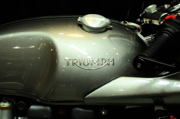 Serdang Malasia Julio 2017 Varios Diseños Logotipos Motocicletas Triumph Impresos —  Fotos de Stock