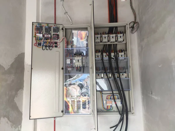 Selangor Malaysia August 2020 Electrical Distribution Board Component Installation Process — стоковое фото