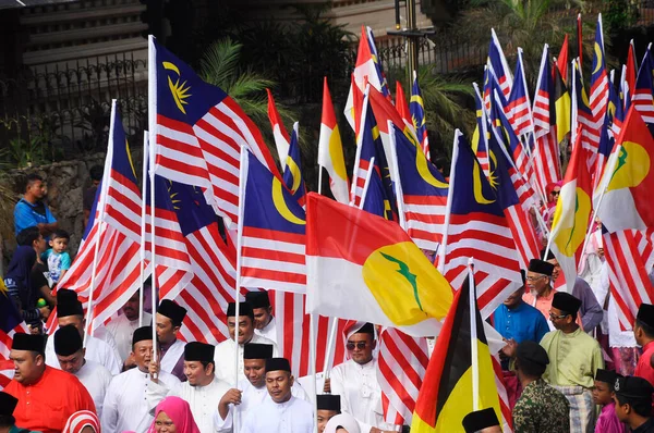 Seremban Malaysia August 2019 Medlemmar Det Politiska Partiet Umno Som — Stockfoto