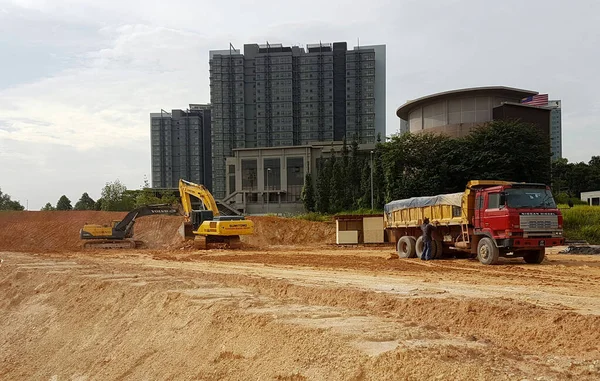 Cyberjaya Malaysia January 2020 Earthworks New Development Area Heavy Machinery — Stock Photo, Image