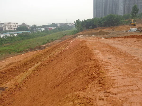 Cyberjaya Malaysia January 2020 Earthworks New Development Area Slope Trimmed — Stock Photo, Image