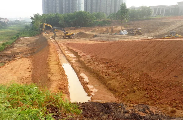 Cyberjaya Malaysia January 2020 Earthworks New Development Area Slope Trimmed — Stock Photo, Image