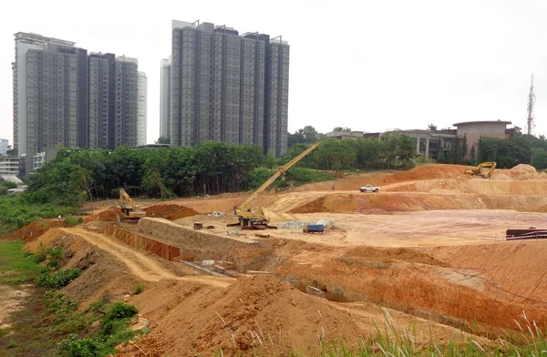 Cyberjaya Malaysia January 2020 Earthworks New Development Area Slope Trimmed — Stock Photo, Image