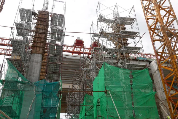 Shah Alam Malaysia August 2020 Dočasné Schodiště Falešné Práce Slouží — Stock fotografie