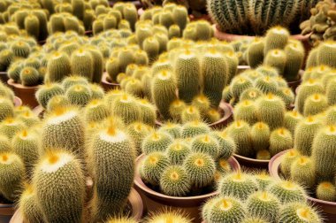 Küçük ve güzel kaktüslerden oluşan bir gruba odaklanmış. Kaktüs ev dekorasyonu için kullanılacak. Müşteriye satılıktır..    