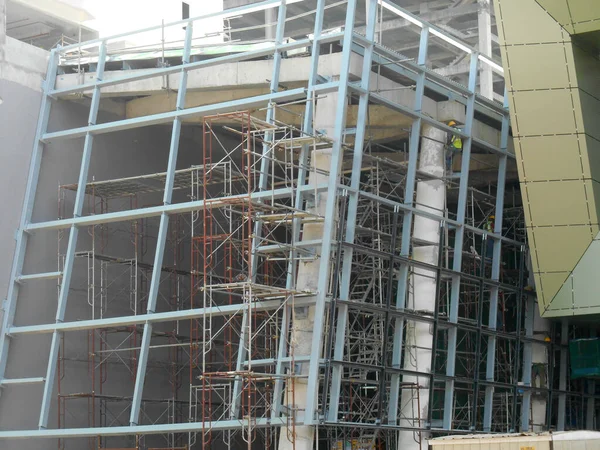 Malacca Malaysia April 2017 Scaffolding Χρησιμοποιείται Προσωρινή Δομή Για Την — Φωτογραφία Αρχείου