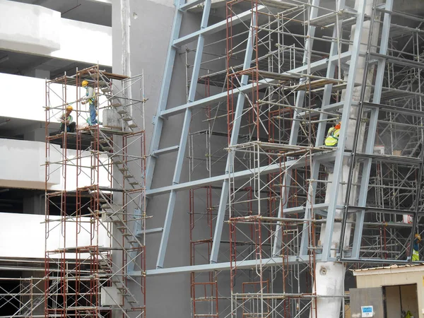 Malacca Malaysia April 2017 Scaffolding Used Temporary Structure Support Platform — Stock Photo, Image