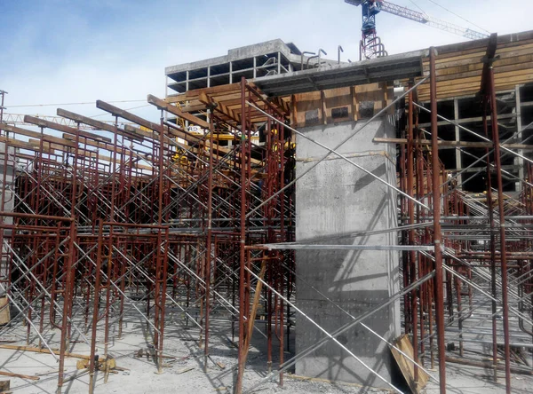 Malacca Malaysia April 2017 Scaffolding Used Temporary Structure Support Platform — Stock Photo, Image