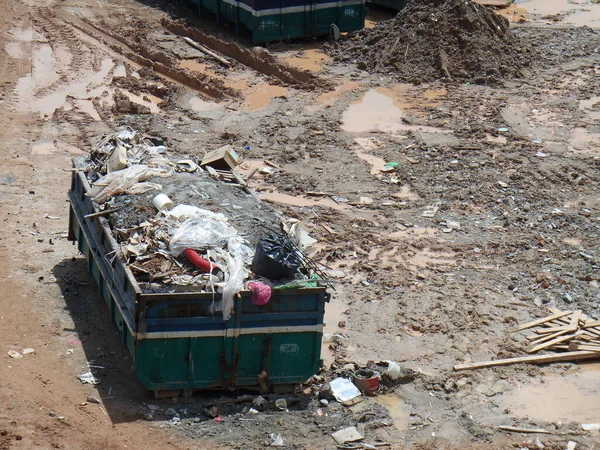 Selangor Malaysia Styczeń 2017 Kosz Odpady Budowlane Używany Zbierania Śmieci — Zdjęcie stockowe