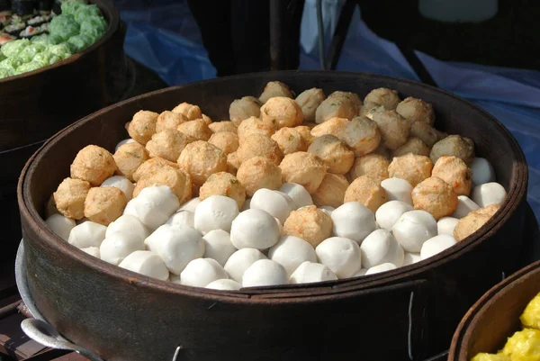 Somma Fioca Con Vari Gusti Pentola Vapore Legno Dim Sum — Foto Stock