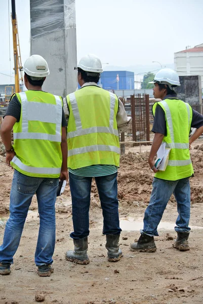 2017 Seremban Malaysia January 2017 Construction Workers Working Building Site — 스톡 사진