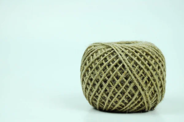 Isolated Image Hemp Rope Ball Sting White Background — Stock Photo, Image