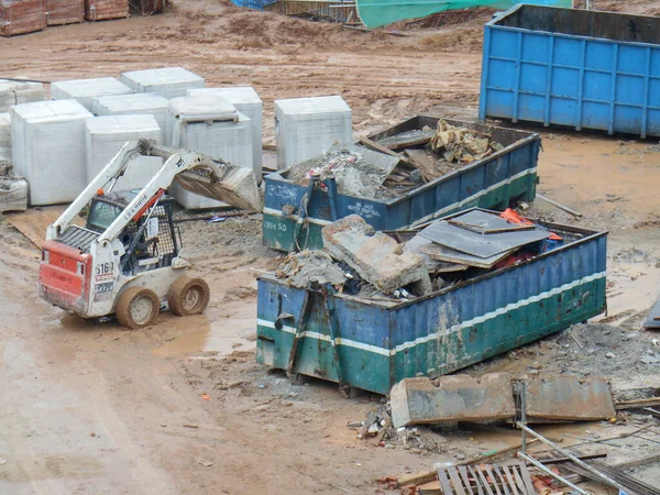 Selangor Malasia Enero 2017 Depósito Desechos Construcción Utilizado Obra — Foto de Stock