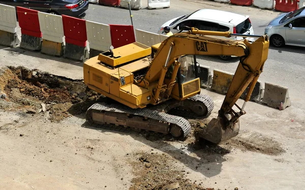 Malacca Malaysia February 2017 Excavators Machine Heavy Construction Machine Used — Stock Photo, Image