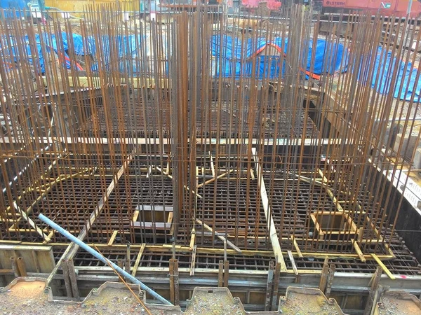 Johor Malaysia March 2017 Steel Reinforcement Bar Construction Site Uses — Stock Photo, Image